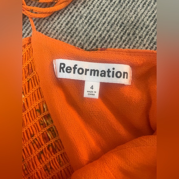 Reformation Saoirse Floral Miki Dress in Autumn - Picture 4 of 6